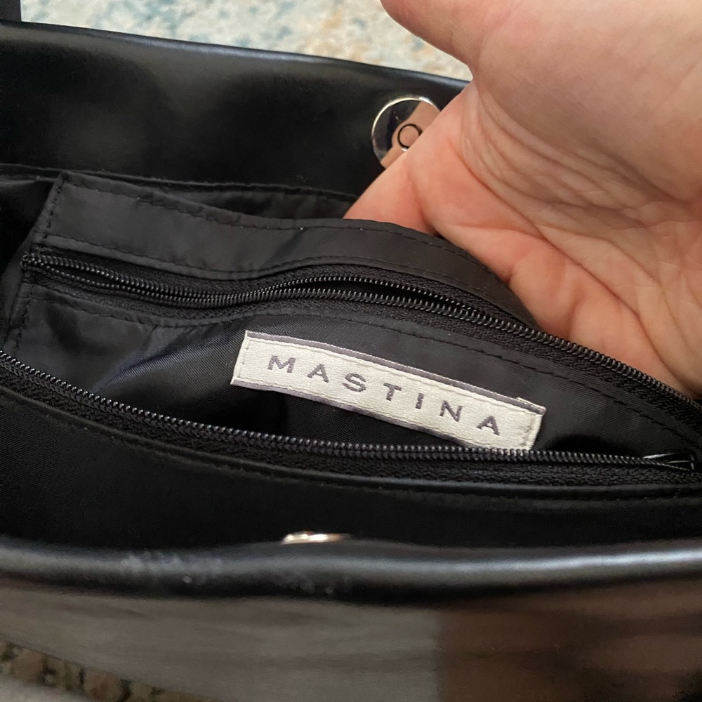 Mastina Small Black Leather Purse